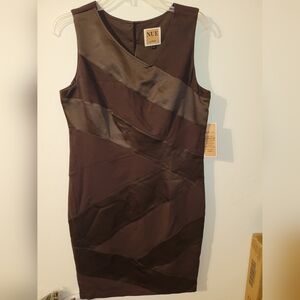 Nue by Shani Chocolate Brown Mini Dress
